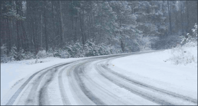This is what the roads would look like.  There would be slick ice, but it's not 'black ice'